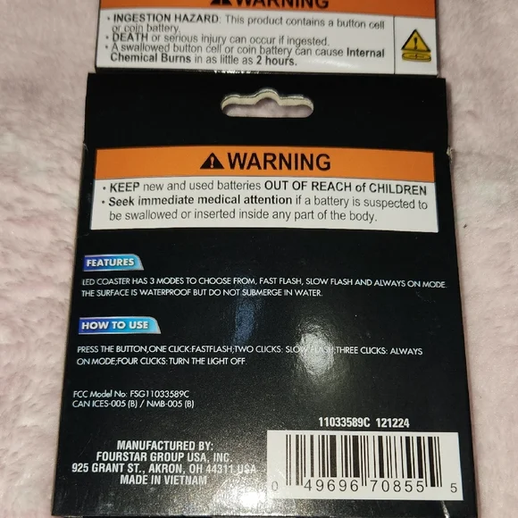 LED NIB Coaster with Color-Changing Lights - Picture 3 of 5